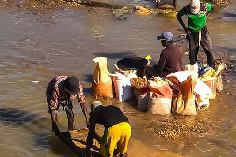 Mining activity in Africa